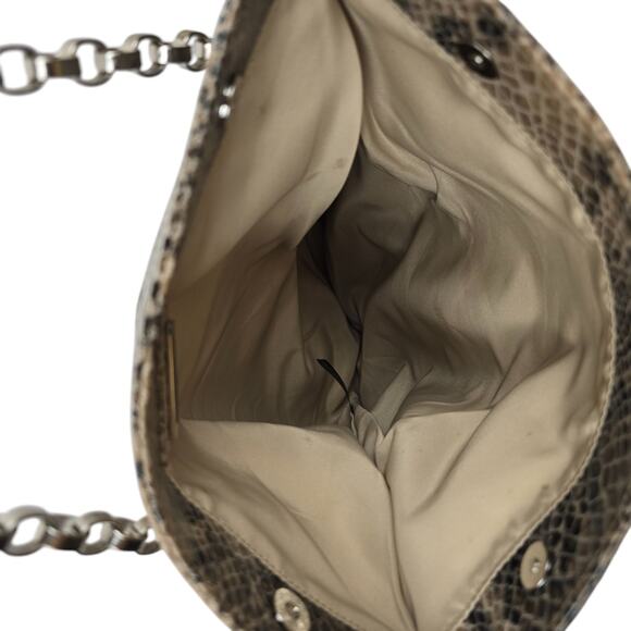 Alfani Python Snakeskin Shoulder Bag Chain Link Strap - Picture 8 of 9